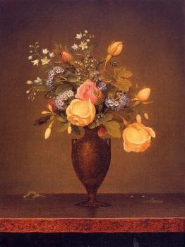 馬丁 約翰遜 赫德 Wildflowers in a Brown Vase
